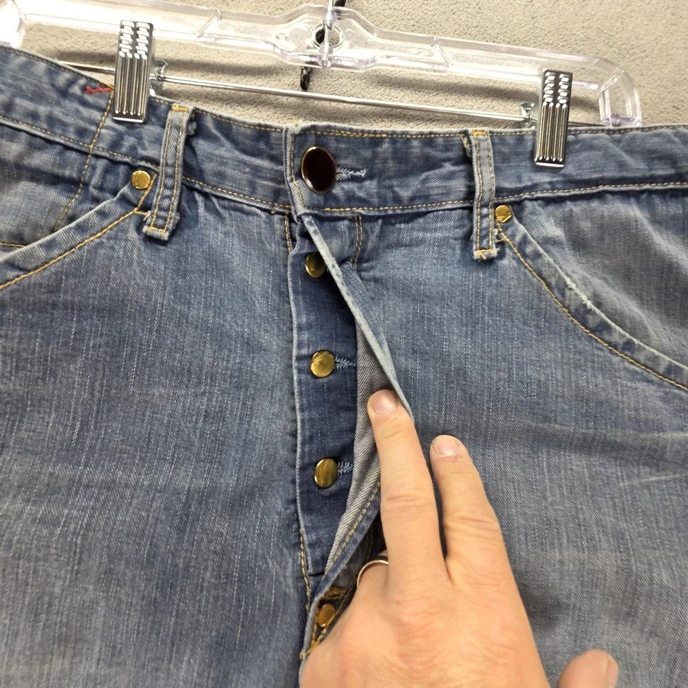 Vintage Levis Engineered Jeans Mens 34x32 Blue Buckle Back One Pocket Twisted